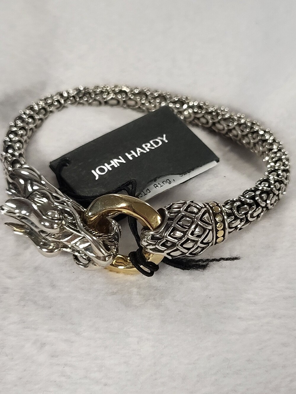 John Hardy Legends Naga Bracelet; Sterling & 18k Gold